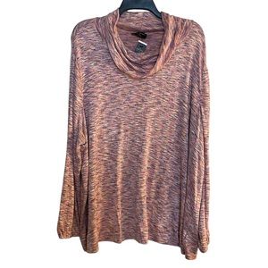 Lane Bryant Cowl neck Blouse NWT 26/28 Pink heather